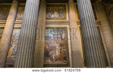 interiors of Pantheon necropolis, Paris, France