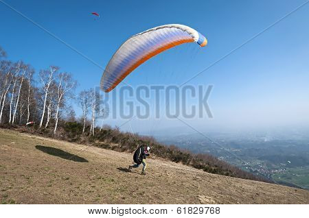 paraglider take-off