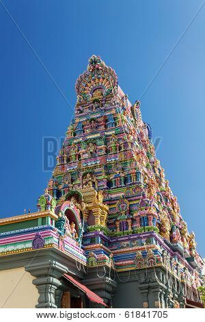 Facade Of A Hindu Temple In Victoria, Seychelles
