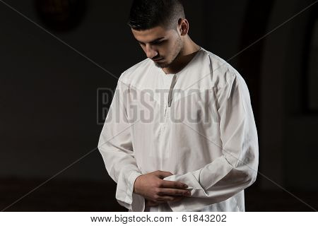 Muslim Praying In Mosque