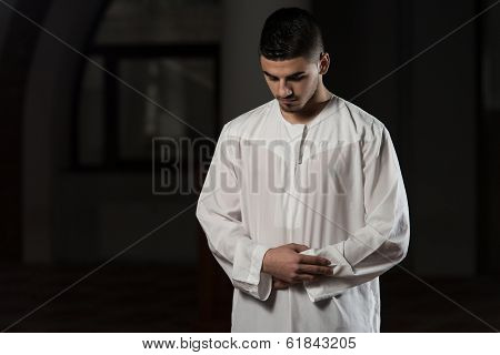 Young Muslim Man Praying