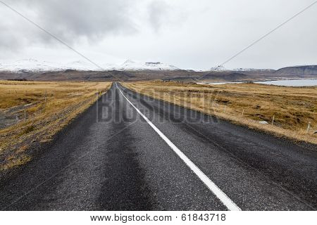Road At Snaefellsnes Peninsula.