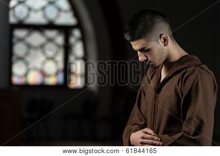 Young Muslim Man Praying
