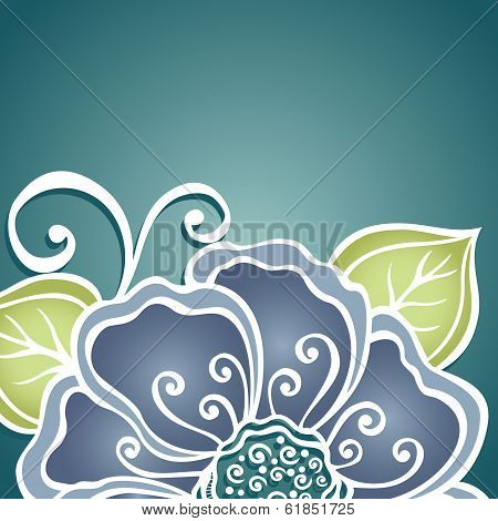 Vector Colored Floral Layout.