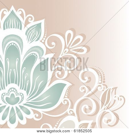 Vector Colored Floral Layout.