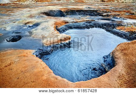 Mudpots At Hverir, Iceland.