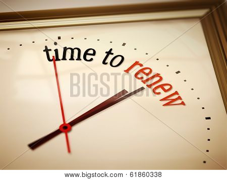 An image of a nice clock with time to renew