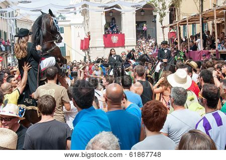 City of Mahon, Menorca, Spain - September 8: Fiestas de La Mare de Deu de Gracia festival