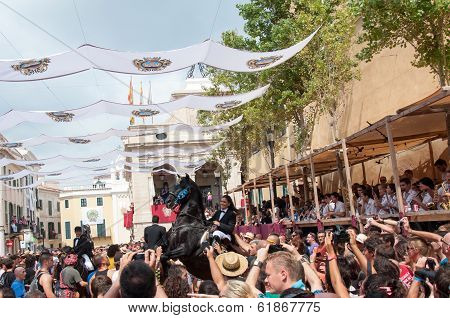 City of Mahon, Menorca, Spain - September 8: Fiestas de La Mare de Deu de Gracia festival
