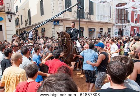 City of Mahon, Menorca, Spain - September 8: Fiestas de La Mare de Deu de Gracia festival