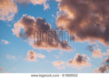 Background from clouds.