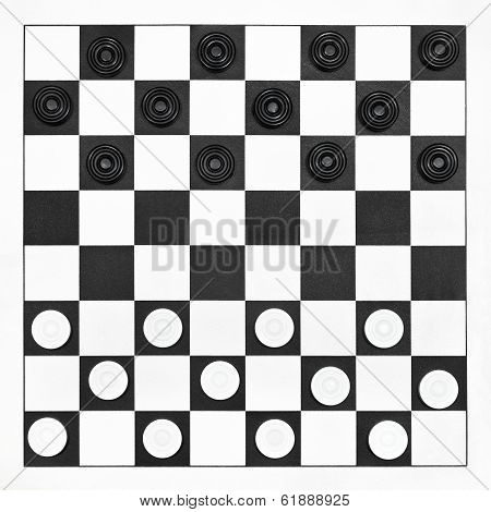 Starting Position On Draughts Board