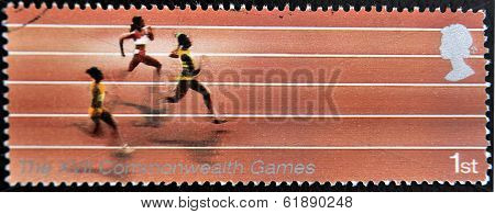 UNITED KINGDOM - CIRCA 2005: Stamp printed in Great Britain showing Athletics XVI commonwealth game