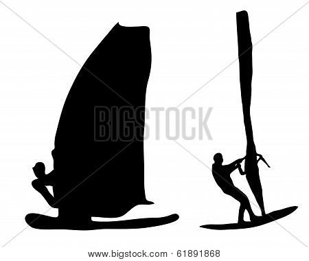 Windsurfer silhouette