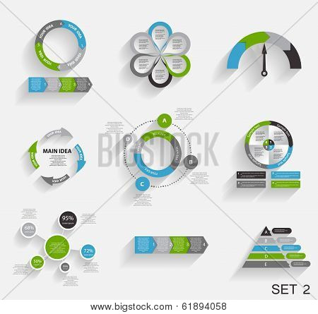 Collection of Infographic Templates for Business Vector Illustra