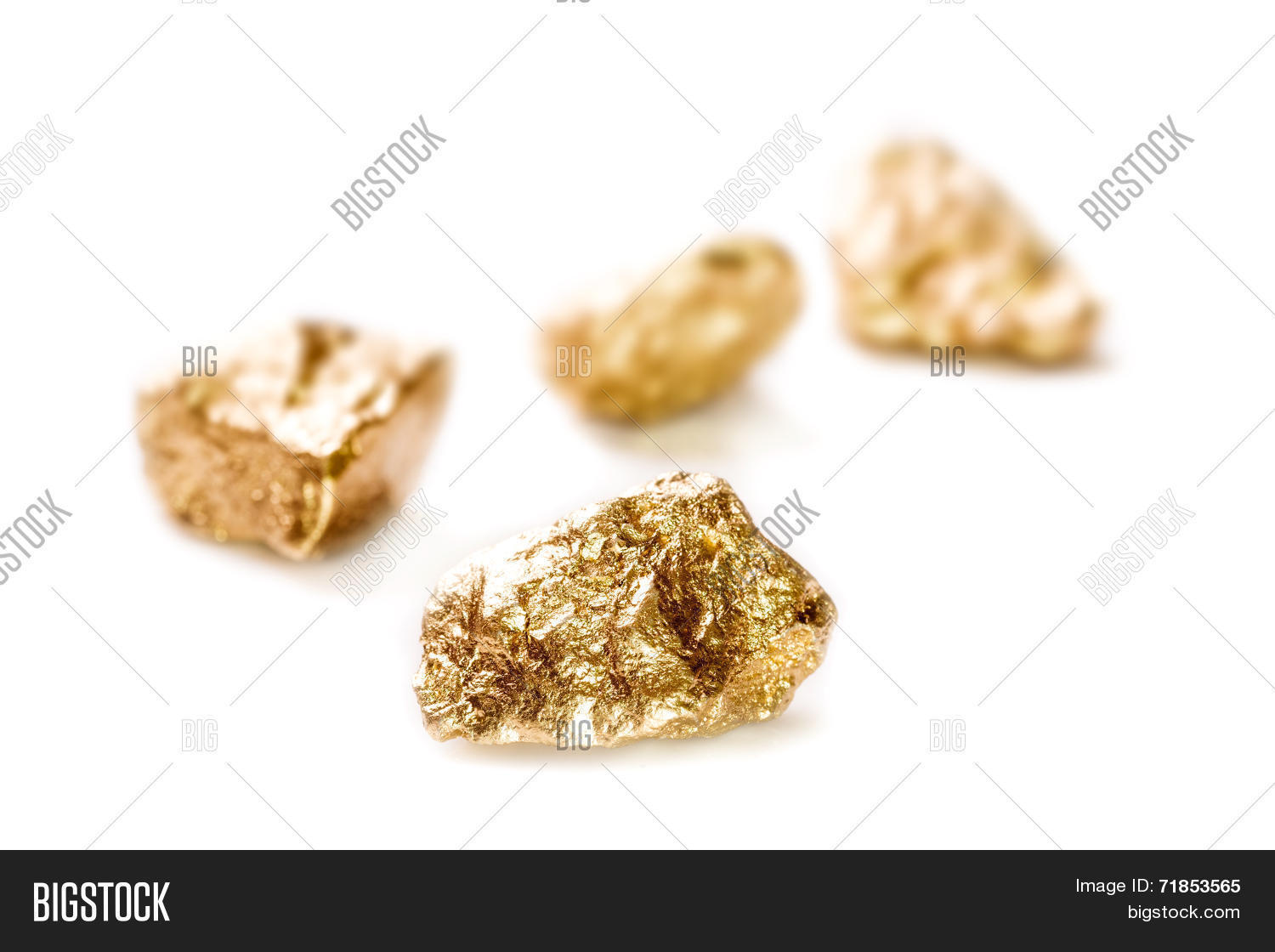 Gold Nuggets On White Image & Photo (Free Trial) | Bigstock