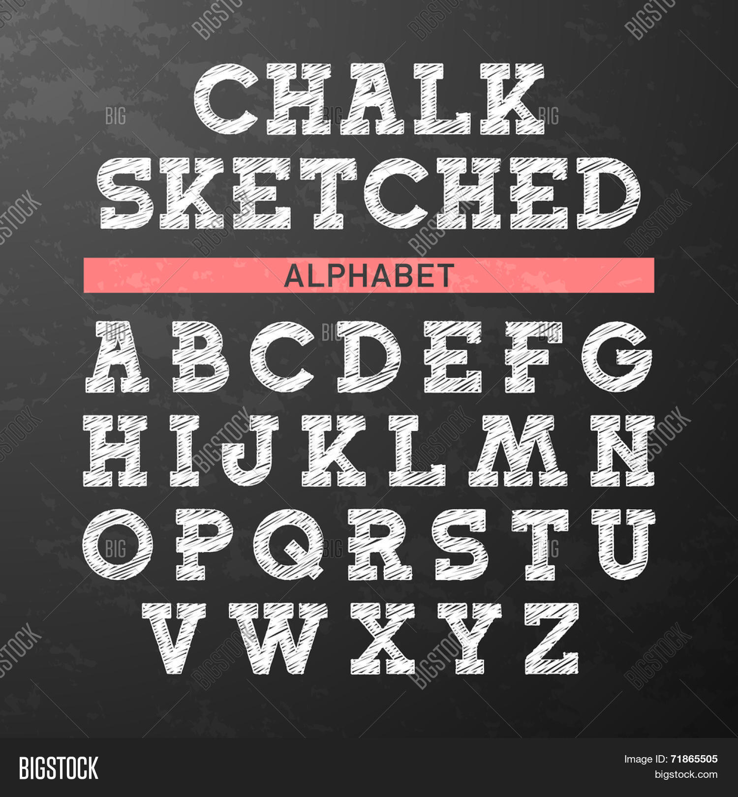 Chalk Sketched Font, Vector & Photo (Free Trial) Bigstock