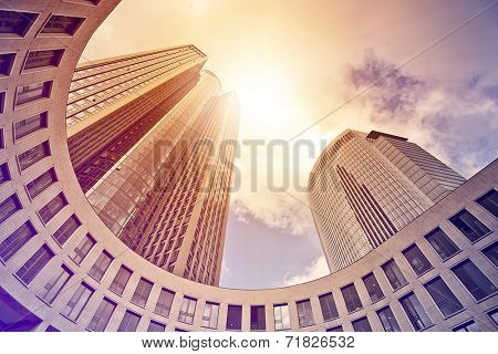modern office tower in the sun, Frankfurt am Main, Germany