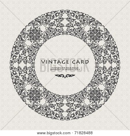 Card in traditional oriental style.