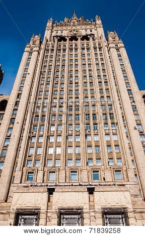 The Russian Foreign Ministry On Smolensk Square In Moscow, Russia