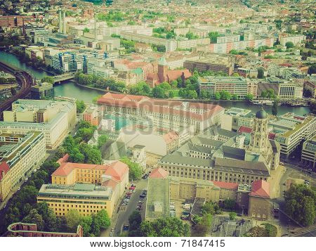 Retro Look Berlin Aerial View