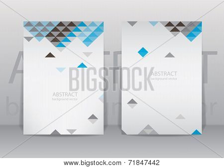 Abstract Colorful Geometric Triangular Backgrounds. Vector Modern Flyer.