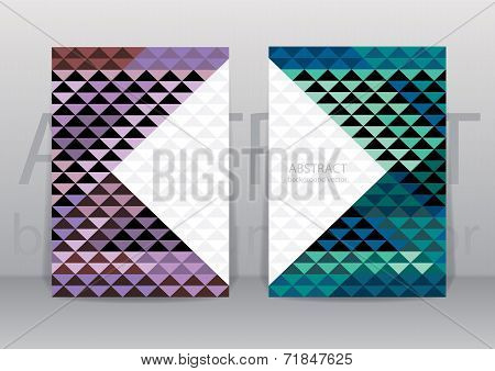 Abstract Colorful Geometric Triangular Backgrounds. Vector Modern Flyer.