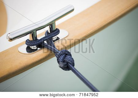 Sailing Ship Fixing His Rope