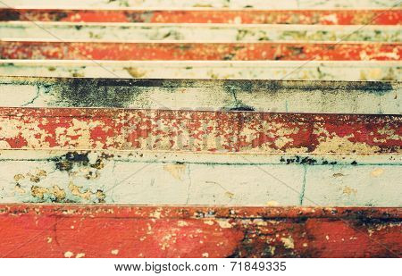 View Of The Colorful Stairs Shriveled