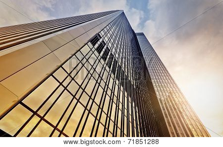 Office Tower At Dawn