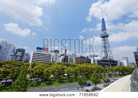 Nagoya, Japan city skyline with Nagoya Tower.