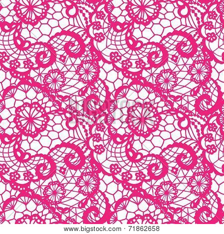 Lace seamless pattern with flowers