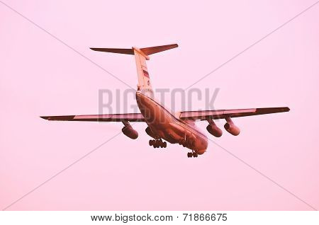 Landing of the plane.