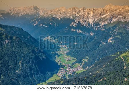 View From Sass Pordoi Peak In Dolomiti