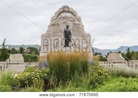 Mormon Battalion Monument in Salt Lake City, Utah