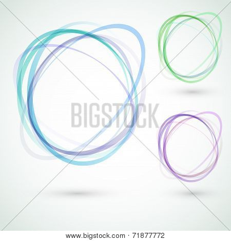 Abstract Circle Design Swoosh Line Elements