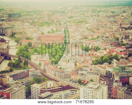 Retro Look Berlin Aerial View