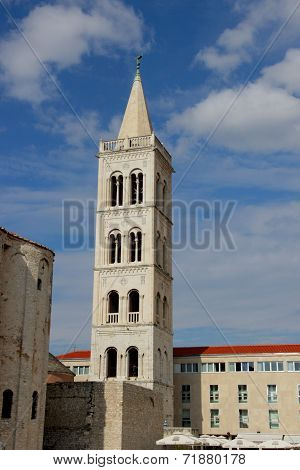 The Tower At The Church Donat In Zadar (croatia)