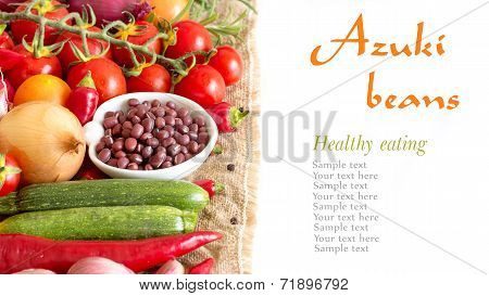 Dry Organic Azuki Beans And Vegetables