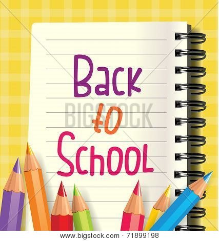Back to School Word with School Items