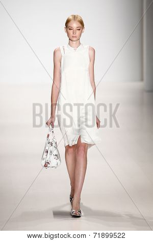 NEW YORK-SEP 8: A model walks the runway at the OUDIFU fashion show during Mercedes-Benz Fashion Week Spring/Summer 2015 at The Salon at Lincoln Center on September 8, 2014 in New York City.