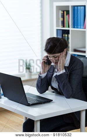 Frustrated Tired Office Worker