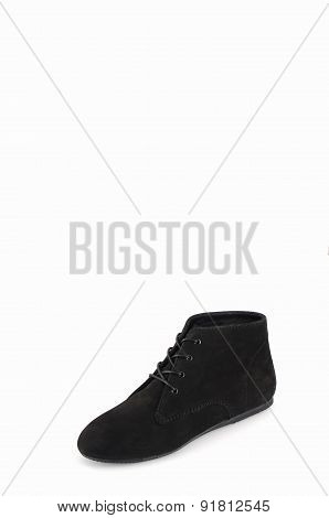 female boots isolated on white  with skin
