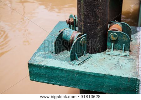 Old Roller Wheel For Dock Level Adjustment