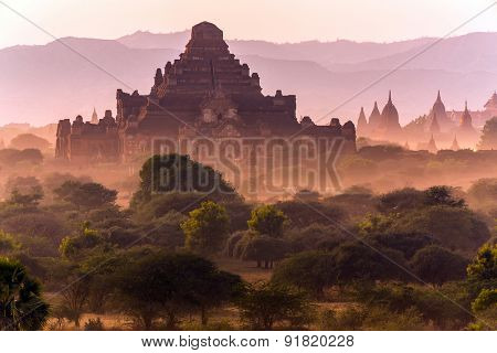 The Dhammayangyi temple at dusk, the oldest in Bagan, Myanmar