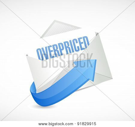 Overpriced Letter Sign Concept Illustration