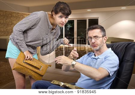Daughter Coming Home After Curfew