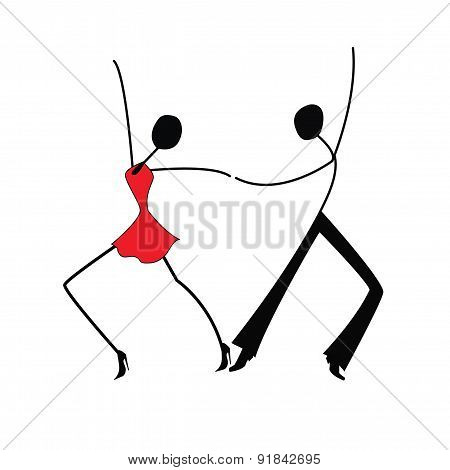 Dancing man and woman.
