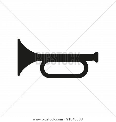 The Horn Icon. Clarion Symbol. Flat