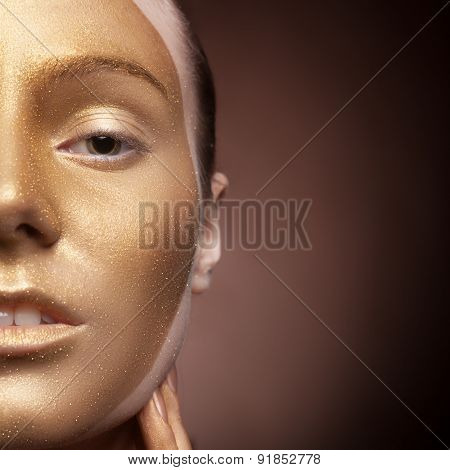 Beauty Make Up On Gorgeous Woman